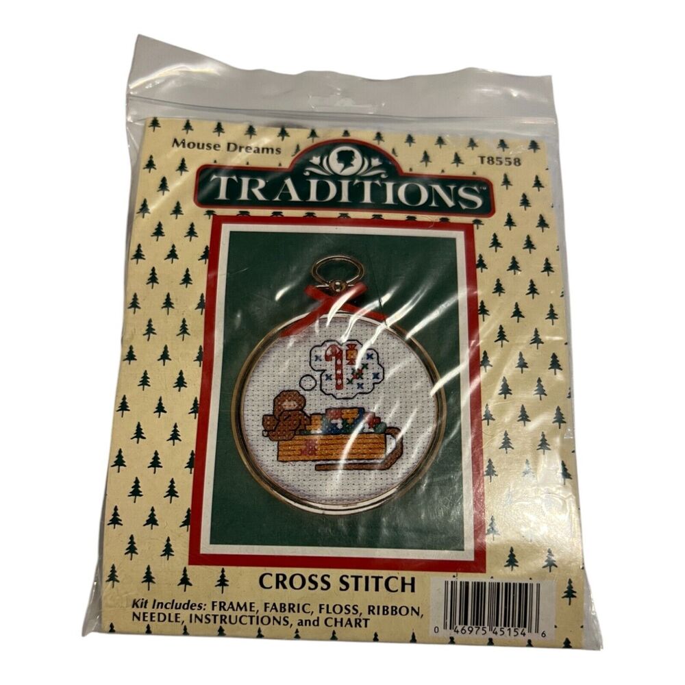 Traditions Cross Stitch Kit - Mouse Dreams (3" x 3") #T8558 NEW